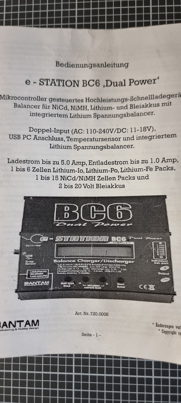 Modellismo RC: Ladegerät BC 6 e Station Dual Power – Usato da Bellach venduto da Super15 1