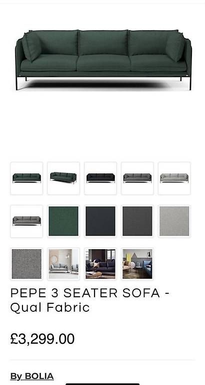 Bolia Divani: Bolia 3-Sitzer Sofa "Pepe"  Sea Green Wolle – Usato da Zürich venduto da nouseforanyname 5