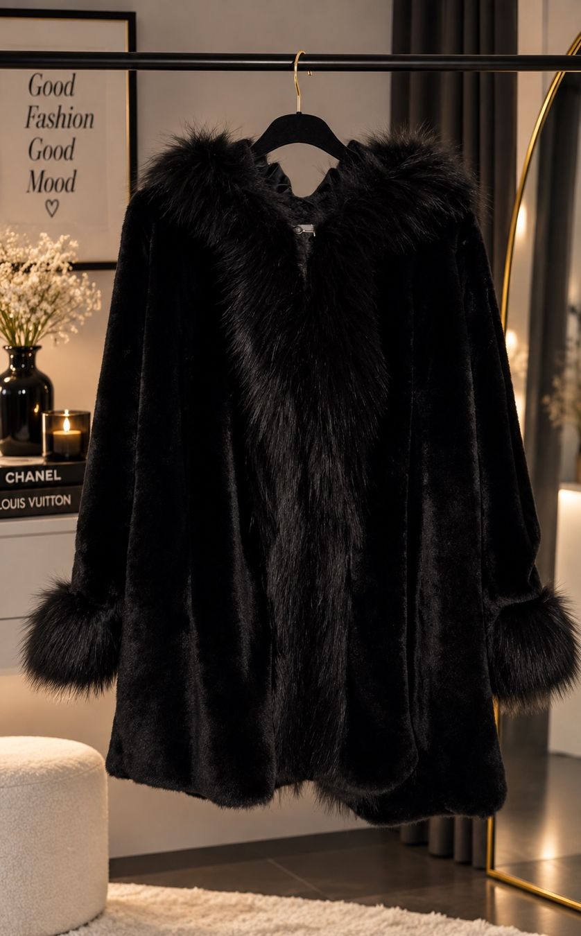 Giacche: Schwarzer Winterjacke mit Pelzimitat – Nuovo (secondo la descrizione) da Bützberg venduto da dan_jhn9