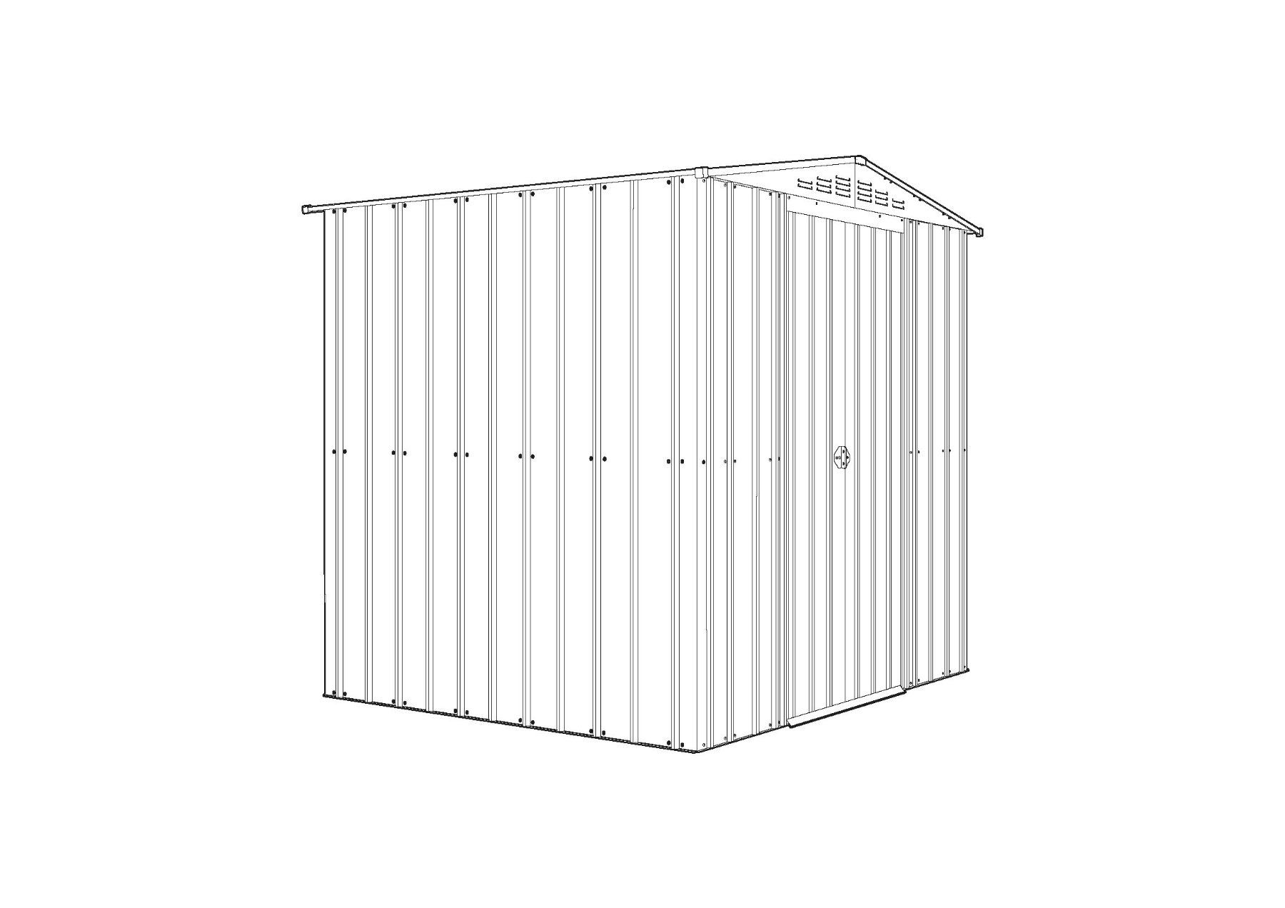 Casette da giardino & serre: Metallhaus PLUS 8x6 – Nuovo e nell'imballaggio originale da Erlinsbach venduto da Home-World 3