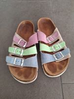 Pastellfarbene Gabor Leder Pantoletten Gr. 38 - Sommer-Schnä
