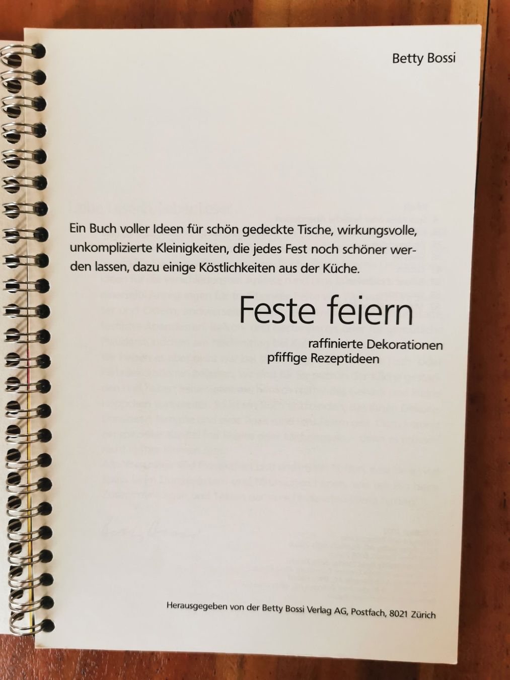 Libri: Betty Bossi; Feste feiern – Usato da Boniswil venduto da Totomat-Lady2 1