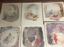 6 Vintage Kunst-Drucke / Märchen-Bilder – Ab 1 CHF!