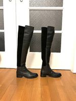 Overknee-Stiefel aus Leder | Manor | 37 | 1x getragen
