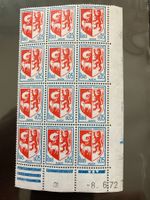 Frankreich 1966 12er-Block Städtewappen Auch postfrisch Ecke