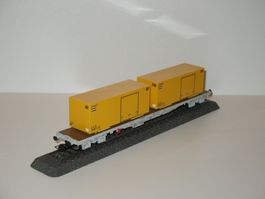 SBB Wechselbrücken-Containerwagen "Post" in H0= von HAG 601