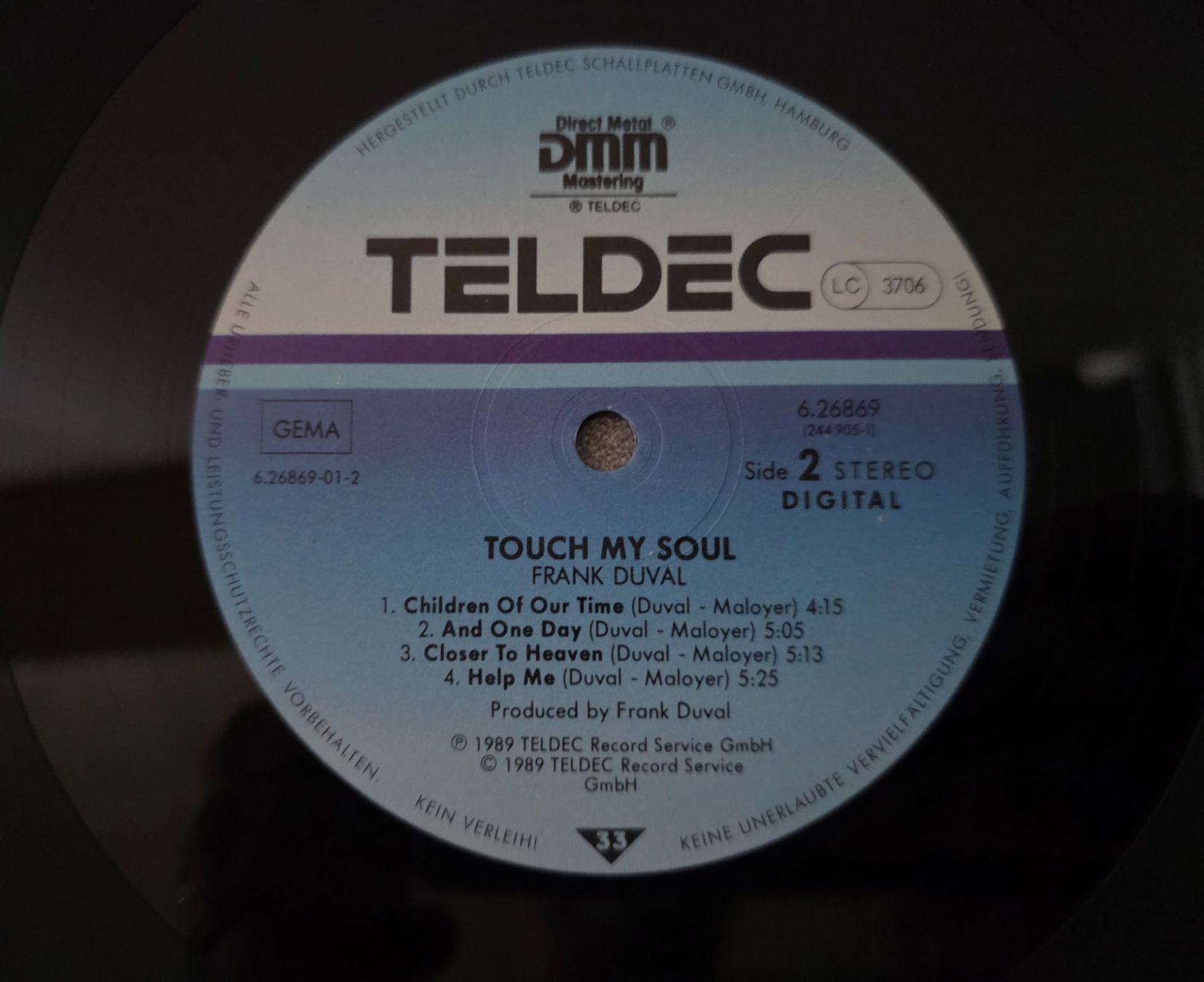 Dischi in vinile: Frank Duval LP – Touch My Soul – Usato da Root venduto da atelier22 2