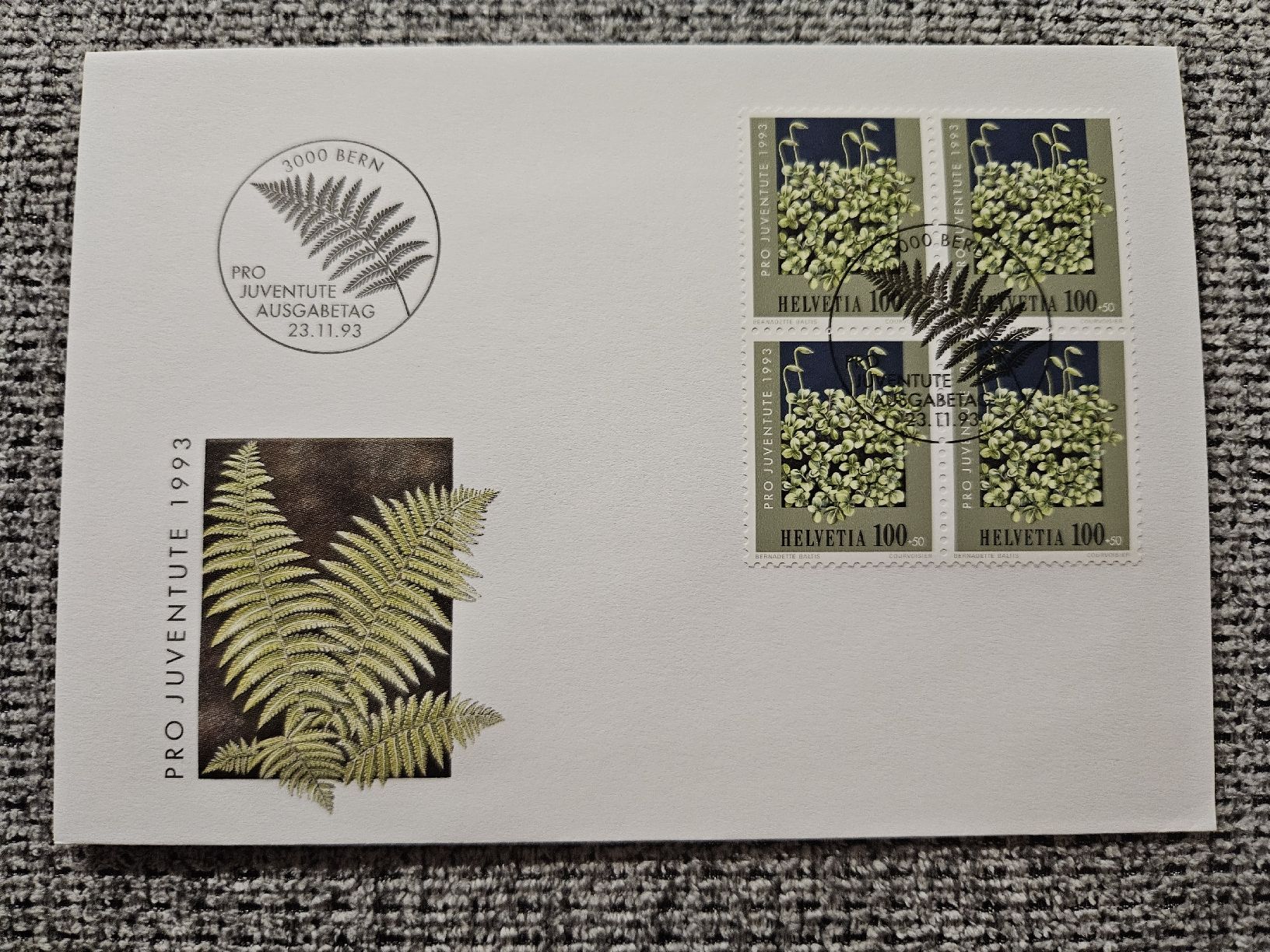 Tutti i francobolli: Pro Juventute 4 Briefmarke mit 4 Couvert – Nuovo e nell'imballaggio originale da Chur venduto da Kohla1980 5