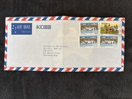 Enveloppe Australie timbres avion vintage bon état