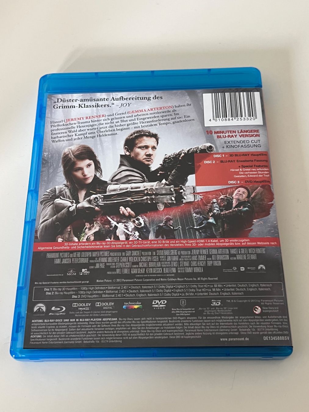 Tutti i DVDs: Hänsel & Gretel: Hexenjager 3D Blu-ray+DVD – Nuovo (secondo la descrizione) da Altstätten SG venduto da sheamus 1