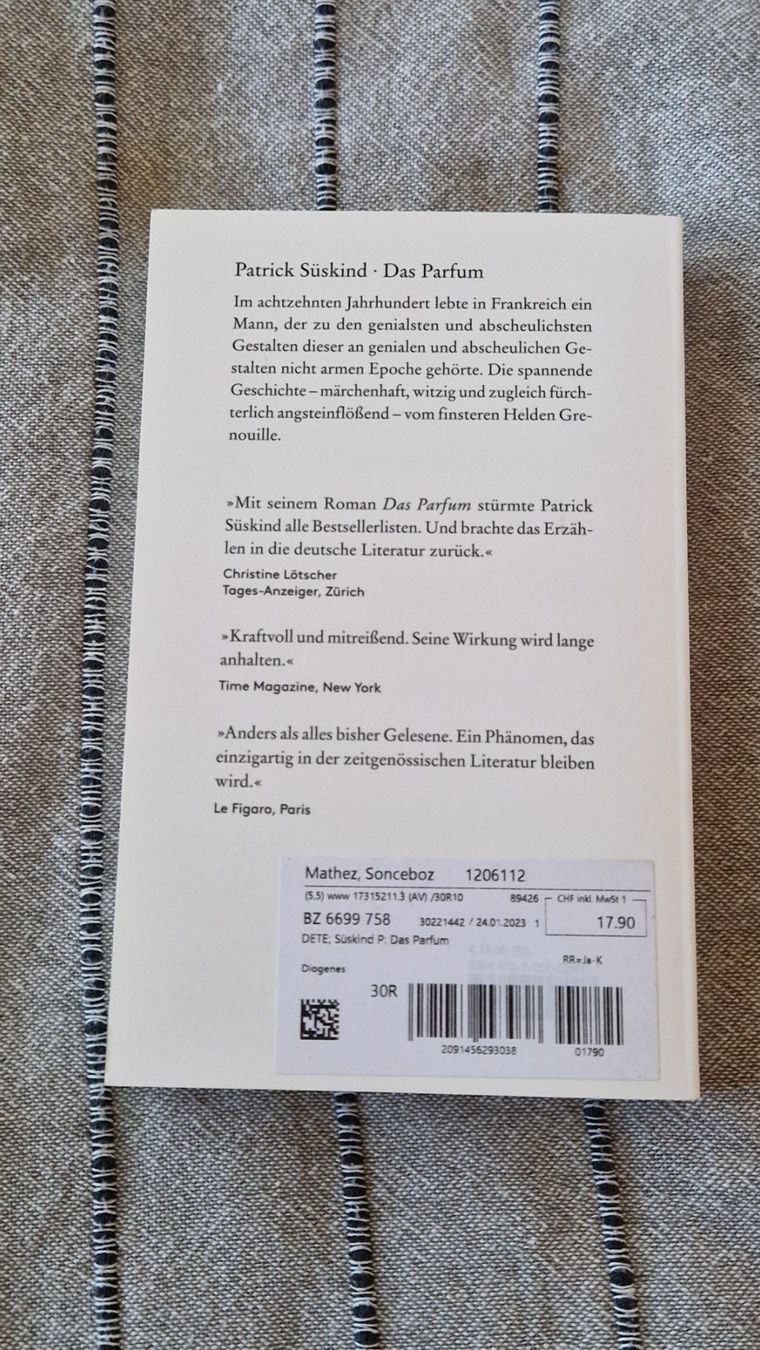 Libri: Patrick Süsskind Das Parfum NEU – Nuovo (secondo la descrizione) da Grabs venduto da lua_9h2f 2