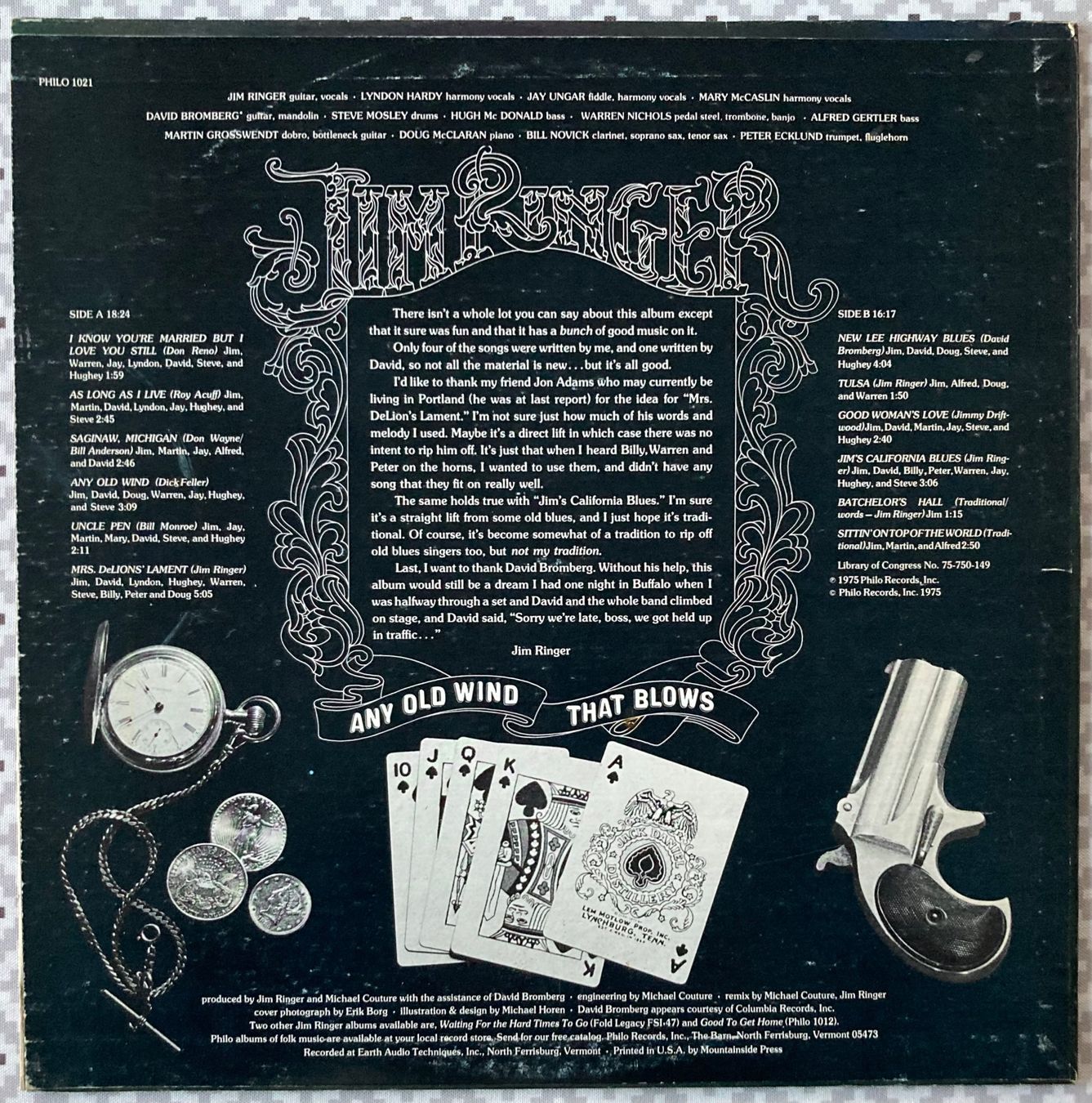 Vinyles: JIM RINGER - ANY OLD WIND THAT BLOWS – D'occasion à Poliez-Pittet par Newtown-Records 1