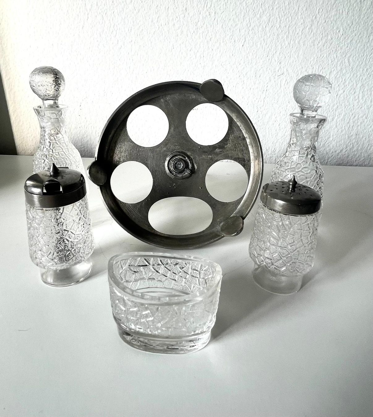 Cucine complete:   Antike Gewürz Menage silberfarbig 1960 – Usato da Basel venduto da Jcva 5