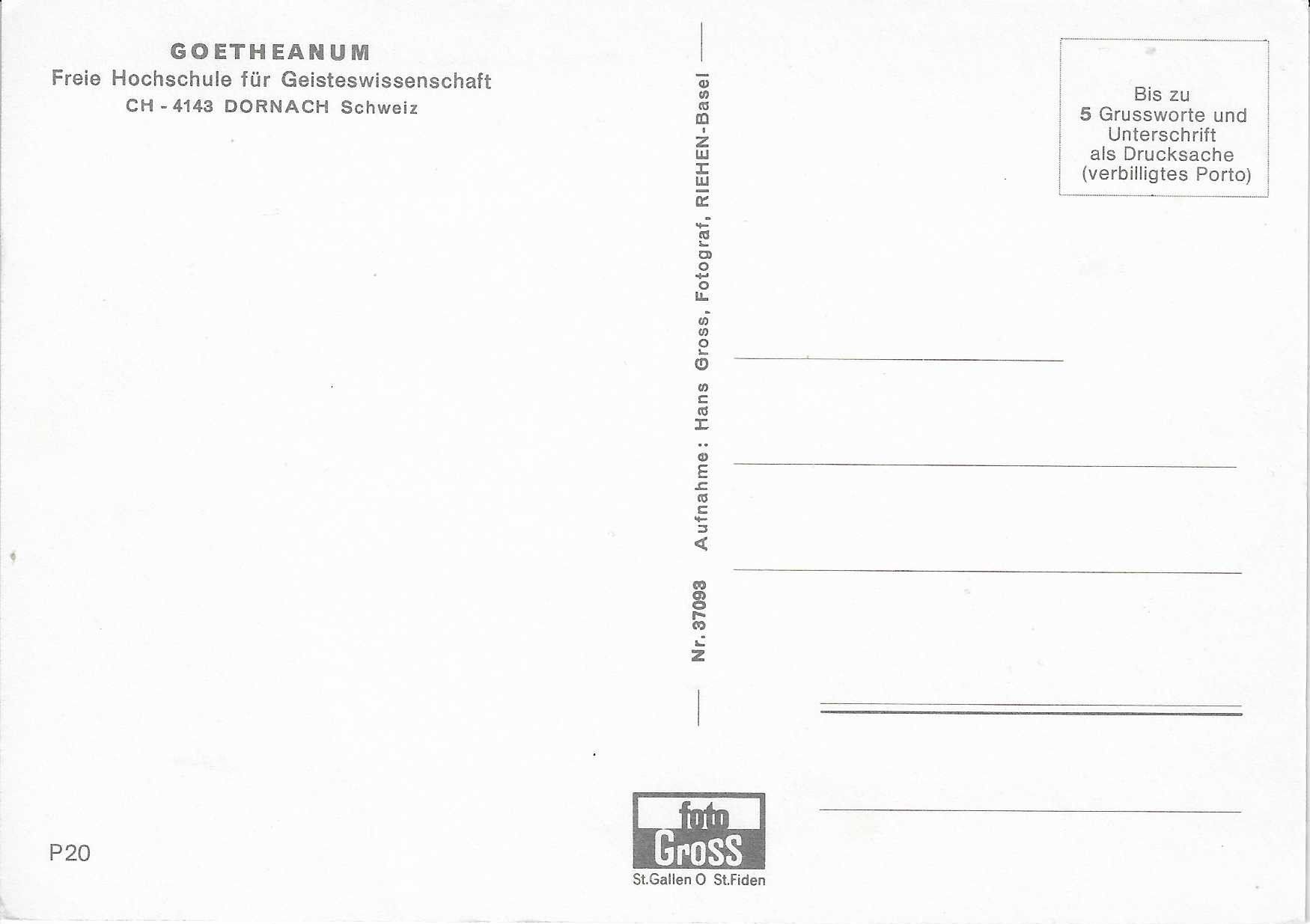 Ansichtskarten: Goetheanum Dornach SO – Neu (gemäss Beschreibung) aus Rothrist von Stranglehold 1