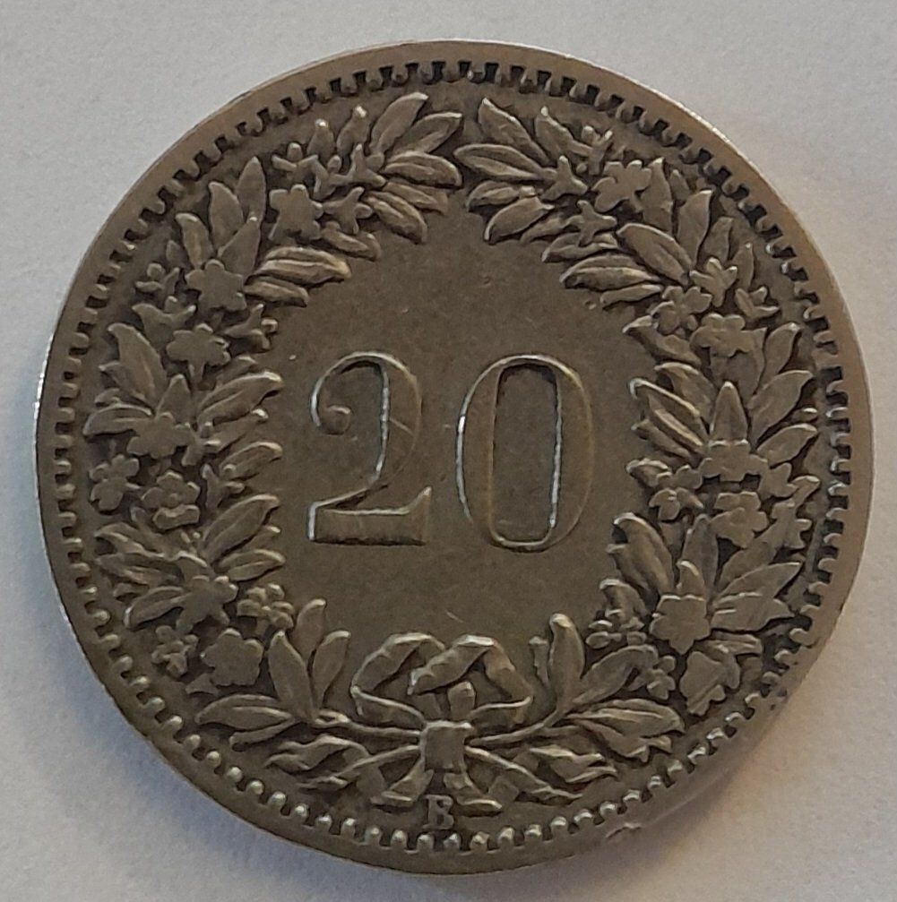 Tutti le monete: 20 Rappen 1887 - B - S/SS – Usato da Lamone venduto da Isa6814 1
