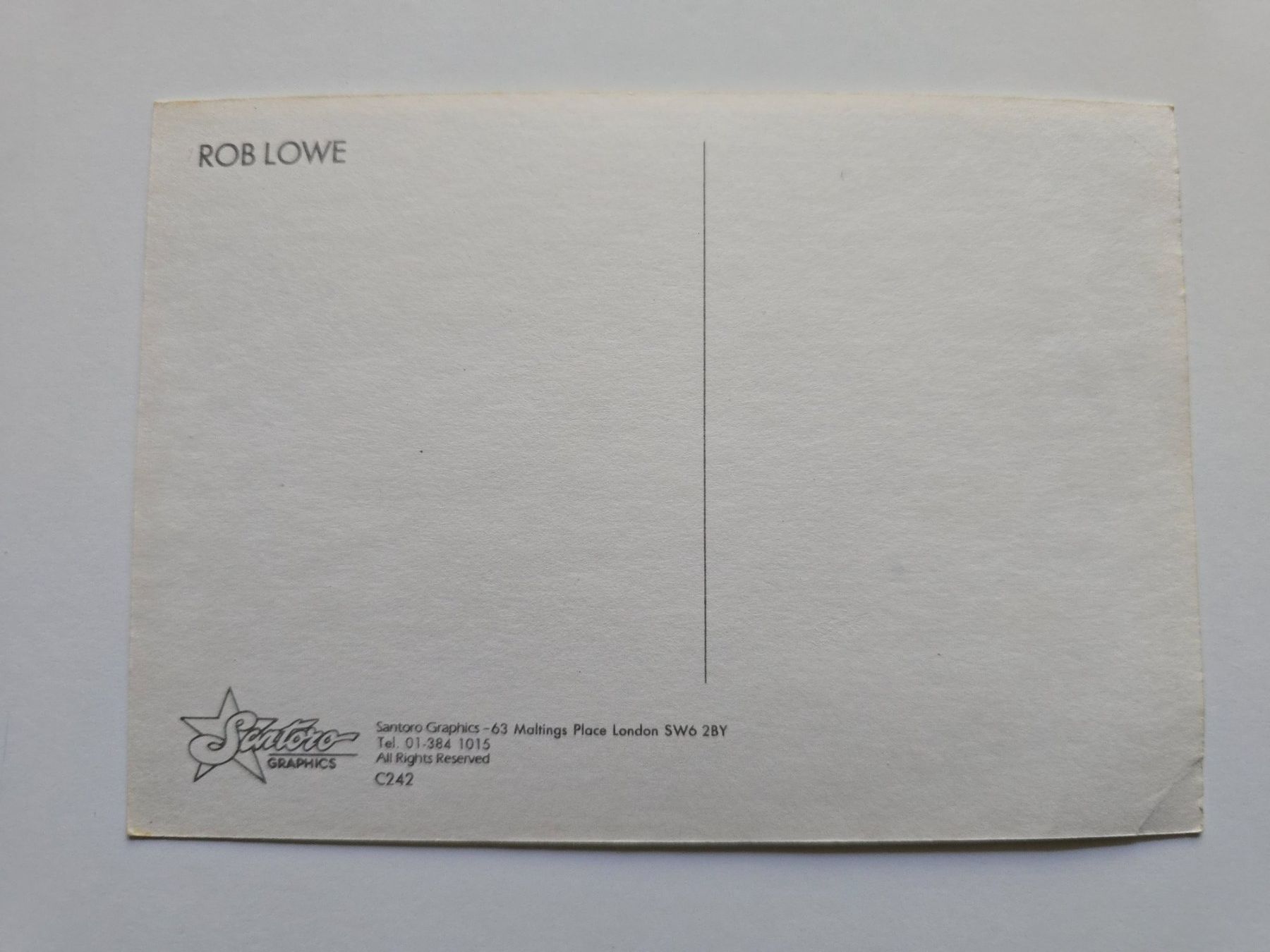 Cartoline postali: Postkarte Rob Lowe – Usato da Dättlikon venduto da Wundertuete_ 1