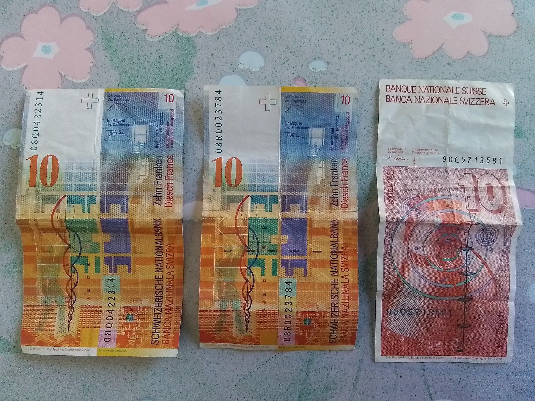 Banconote: 3 billets de 10 francs – Usato da Courgenay venduto da Romano-Athletics 1