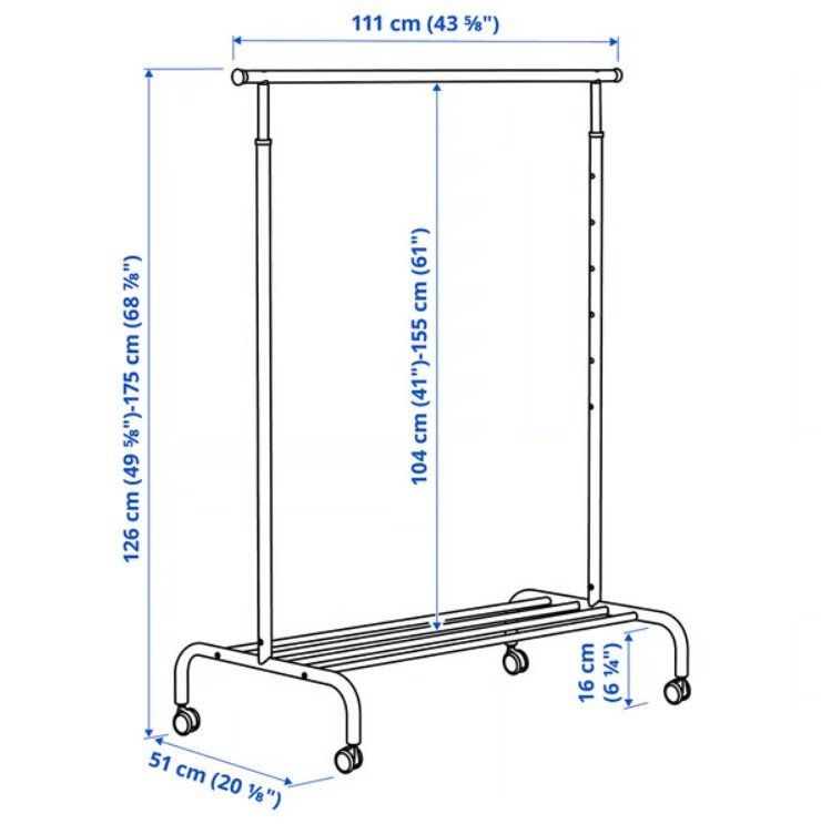 Ikea Stenditoi: IKEA RIGGA Kleiderständer Weiss / Clothes rack white – Usato da Zürich venduto da StavrosB 2