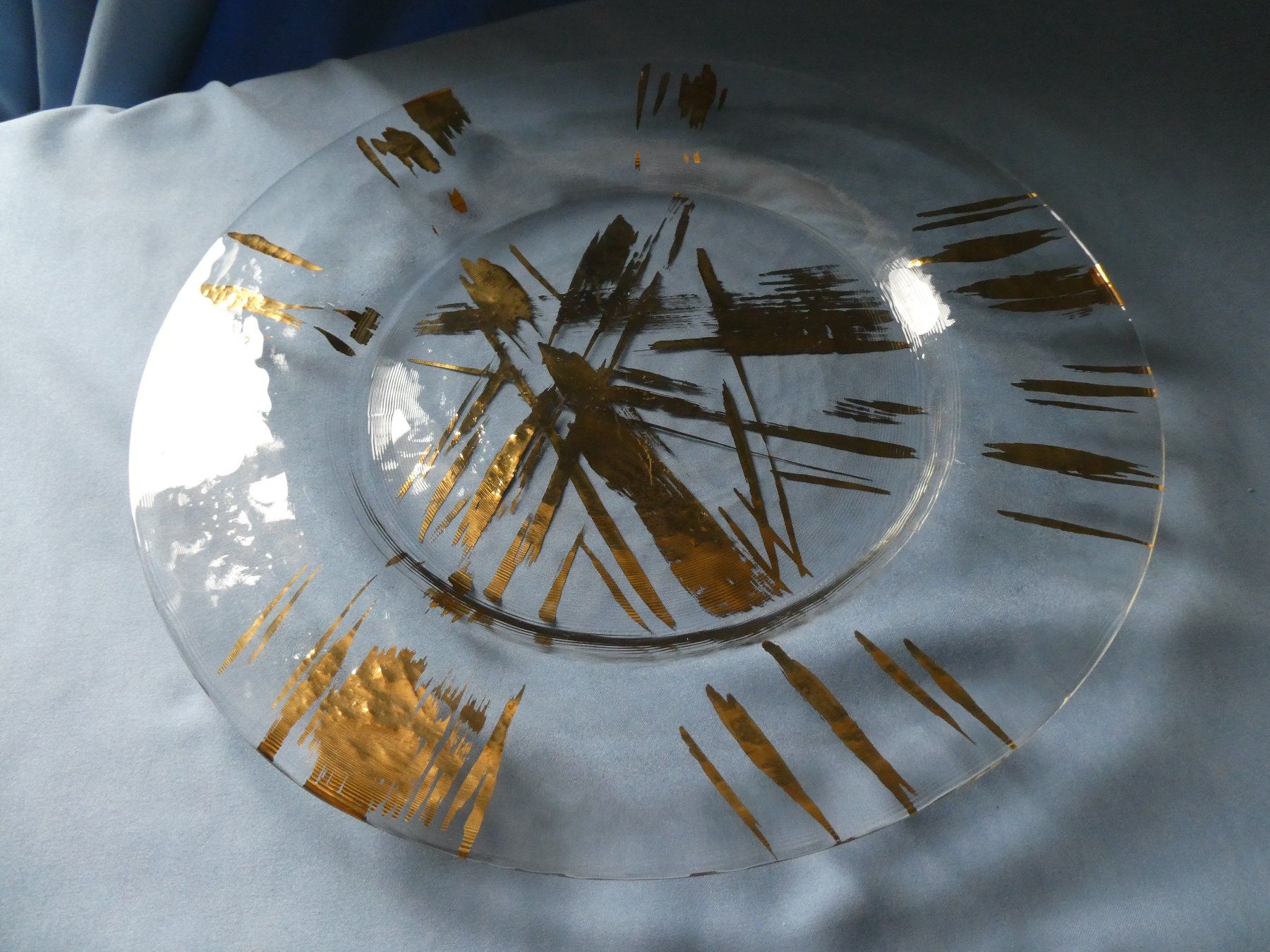 Piatti: Teller Glas goldene Struktur – Usato da Tann venduto da Charly65 1