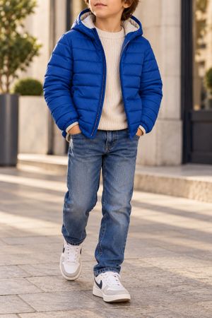 VESTE MATELASSÉE BLEUE POUR ENFANT