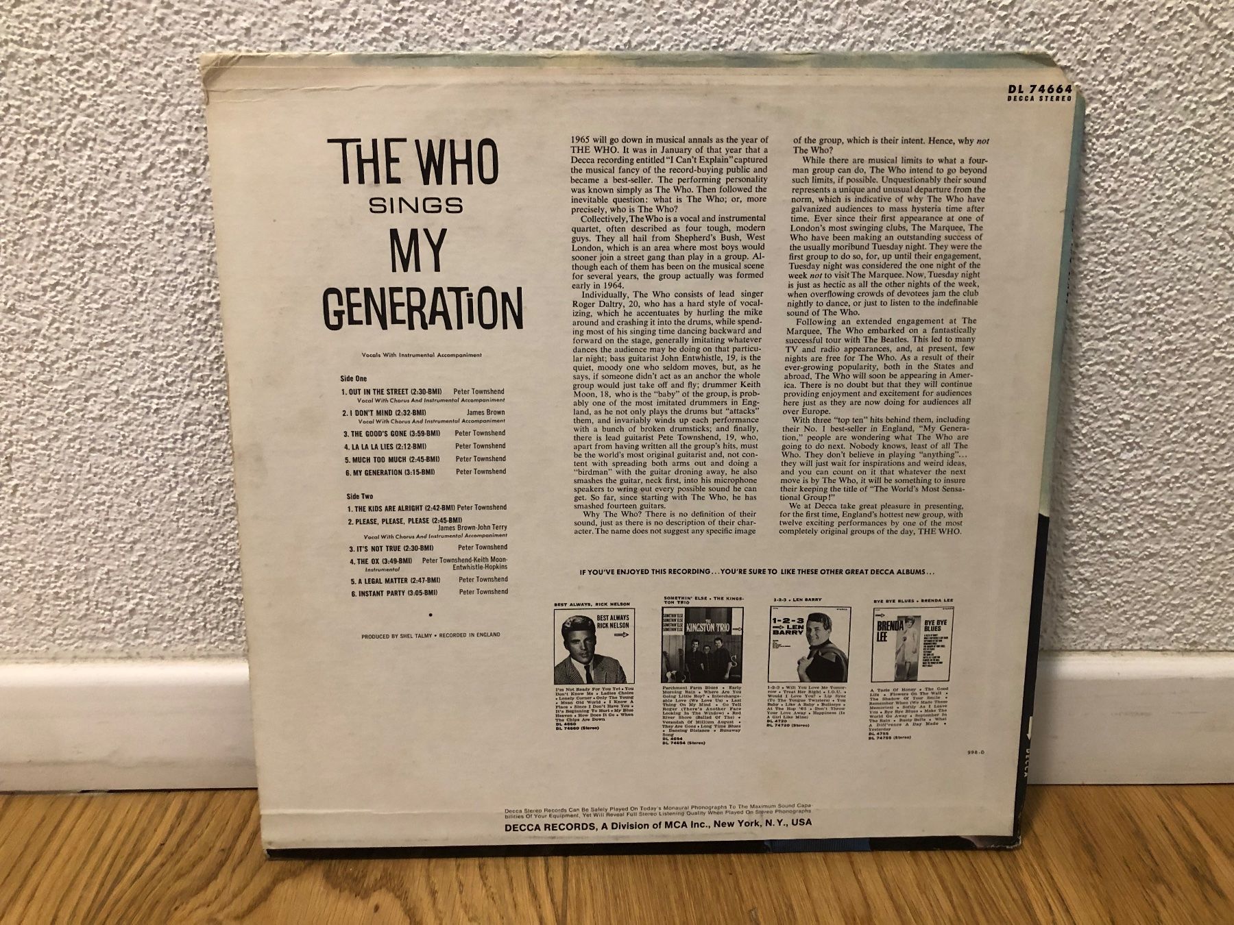 Dischi in vinile: THE WHO - MY GENERATION LP USA 1966 DECCA – Usato da Zofingen venduto da kartengeheimniss 2