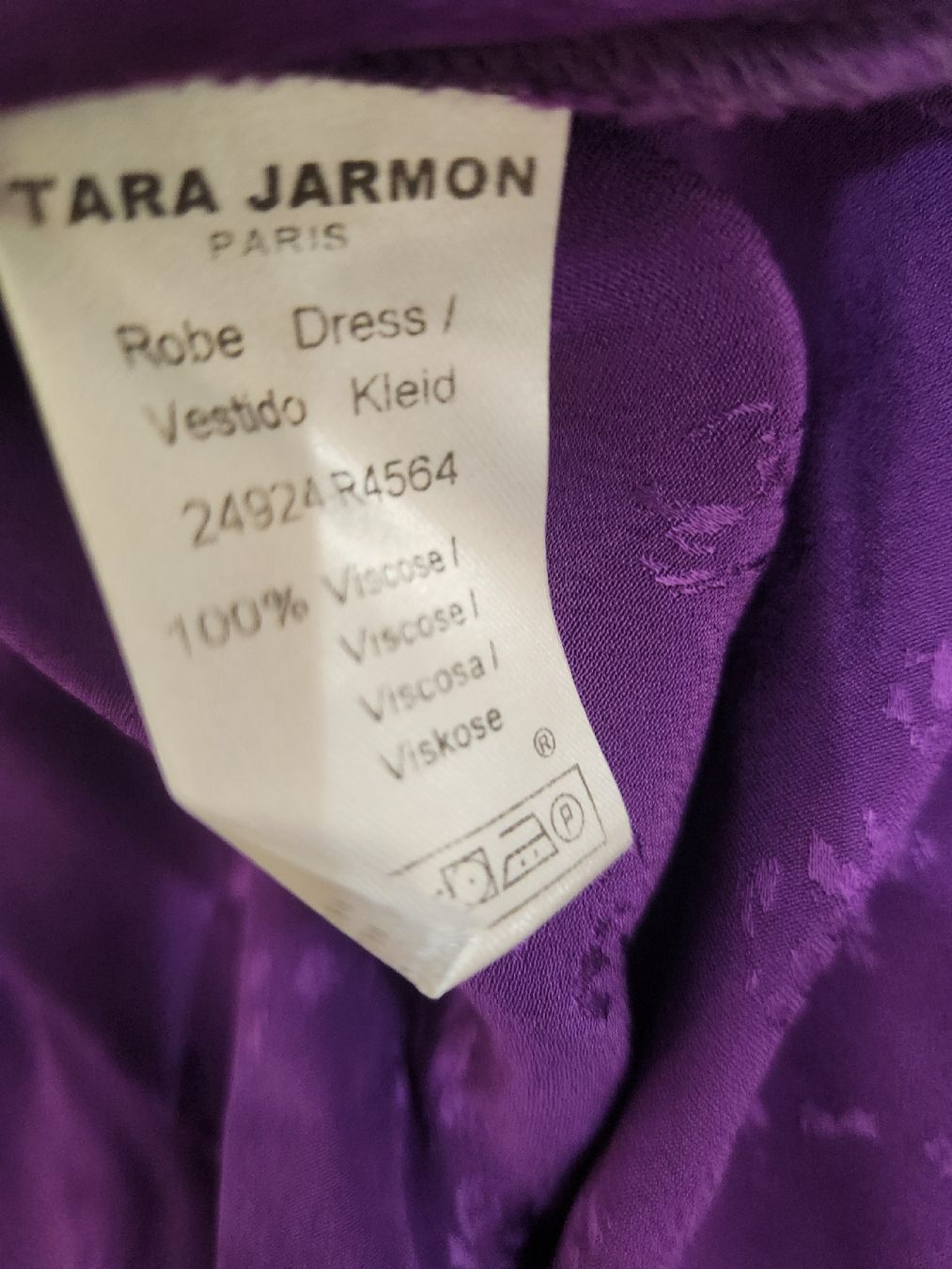 Tara Jarmon Vestiti: Robe Tara Jarmon violette fleurie viscose taille S – Usato da Niedergösgen venduto da Eva2410 3
