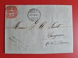 ALTBRIEF MIT INHALT - GENEVE NACH LANGNAU JAHR 1869