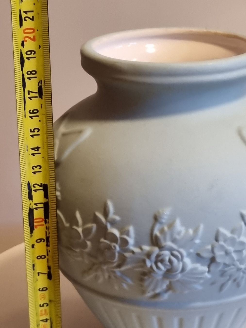 Vasi & Recipienti: Vintage Vase Relief Blüten hellblau 20cm – Usato da Scharnachtal venduto da devin03 6