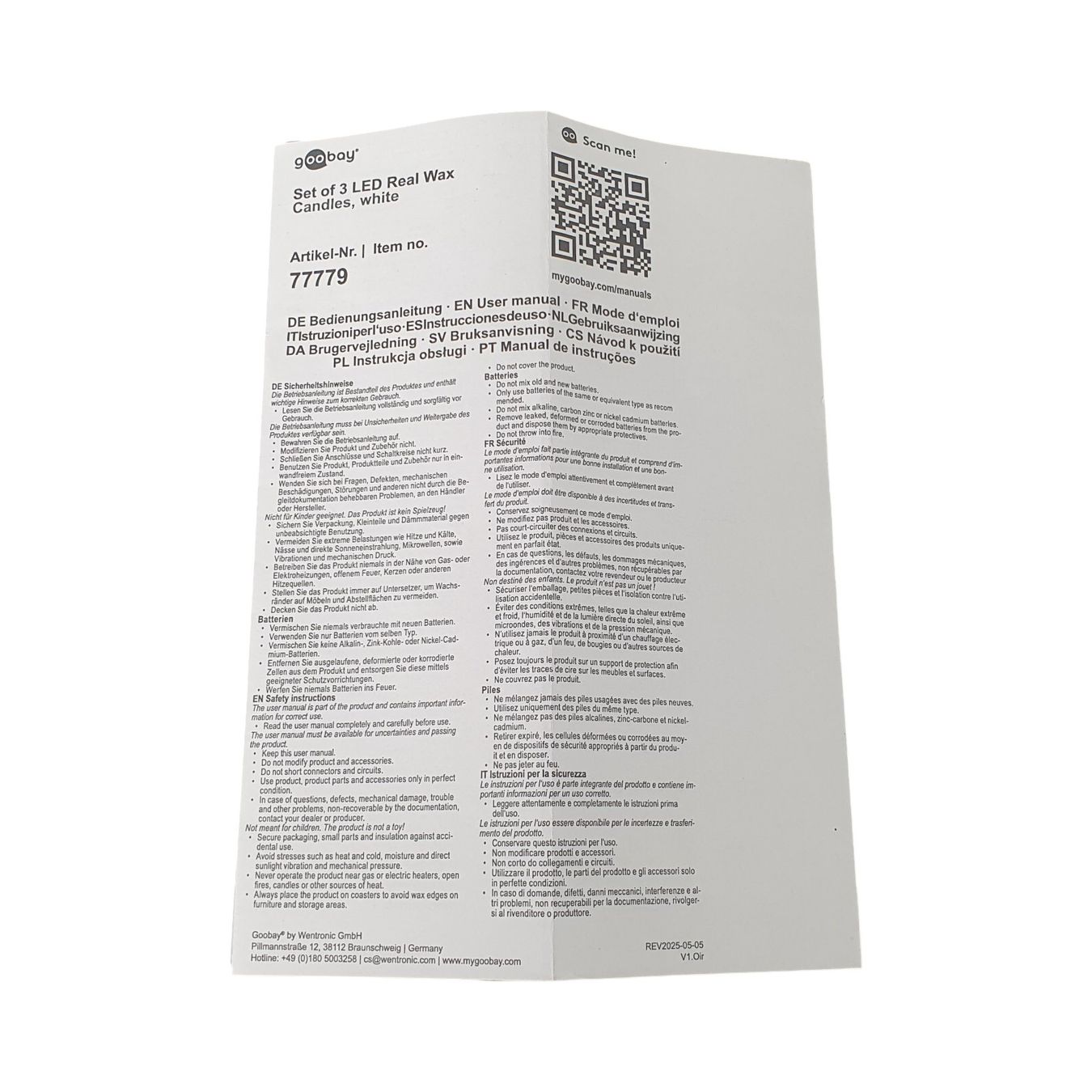 Kerzen: GOOBAY LED - Echtwachskerzen / Set 3 Stk. – Neu (gemäss Beschreibung) aus Wangen b. Olten von Restwert_Wangen 3