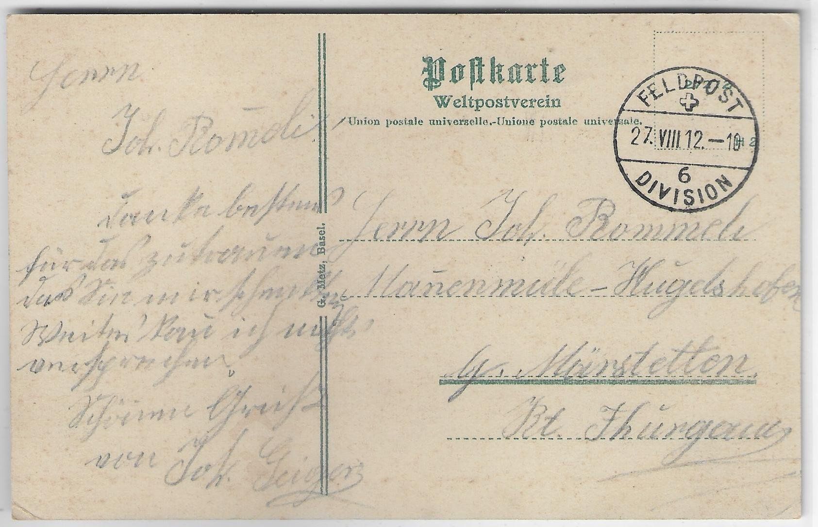 Cartes postales: Schweiz. Herbst-Manöver - Militär-Auto 1912 – D'occasion à Ettingen par Kartenplanet 1