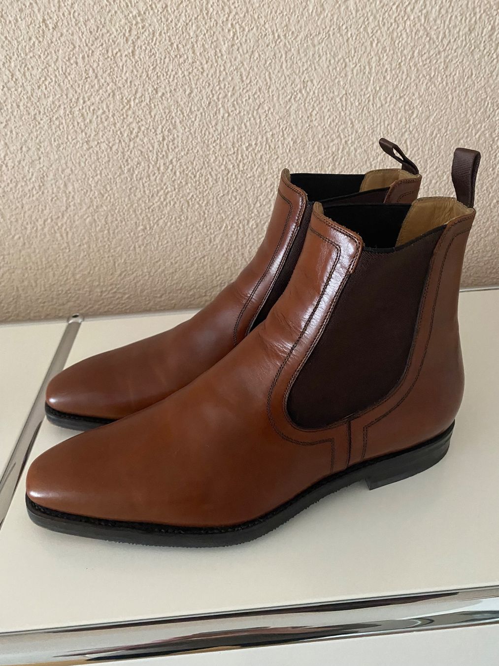 Scarpe da uomo: Herren Chelseaboots, Grösse 9, braun – Usato da Uitikon Waldegg venduto da man_fs5b 1