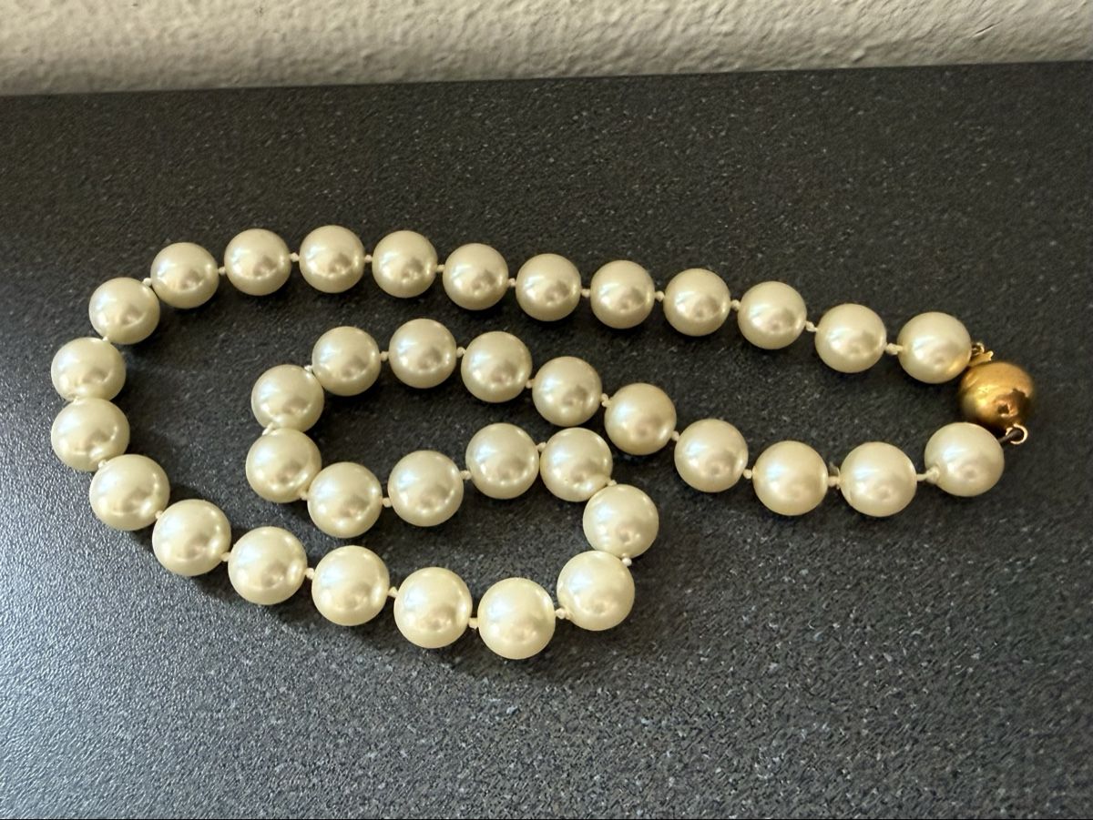Catenine: Vintage Perlenkette Goldfarbene verschluss – Usato da Lamone venduto da LaCantinaMagica 3