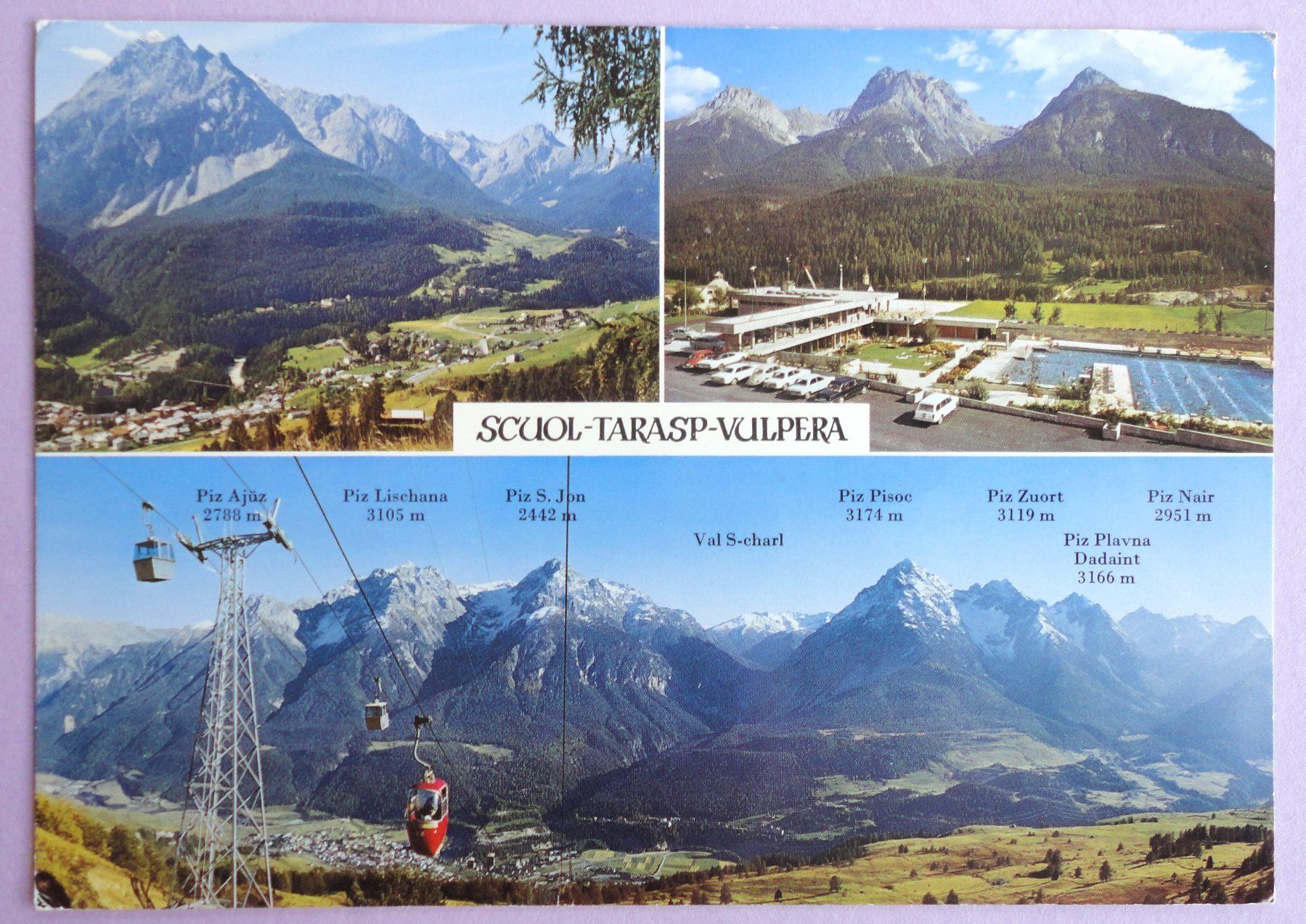 Cartoline postali: Bad Scuol-Tarasp-Vulpera 1250 m – Difettoso da Fétigny venduto da Billy2miny