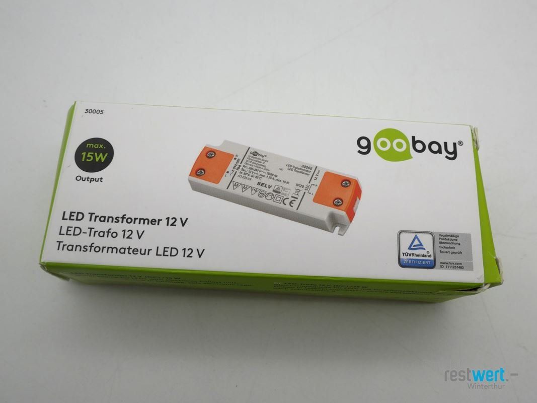 Componenti elettronici: GOOBAY LED-Trafo 12V, max. 15W – Nuovo (secondo la descrizione) da Winterthur venduto da Restwert_Winterthur 4