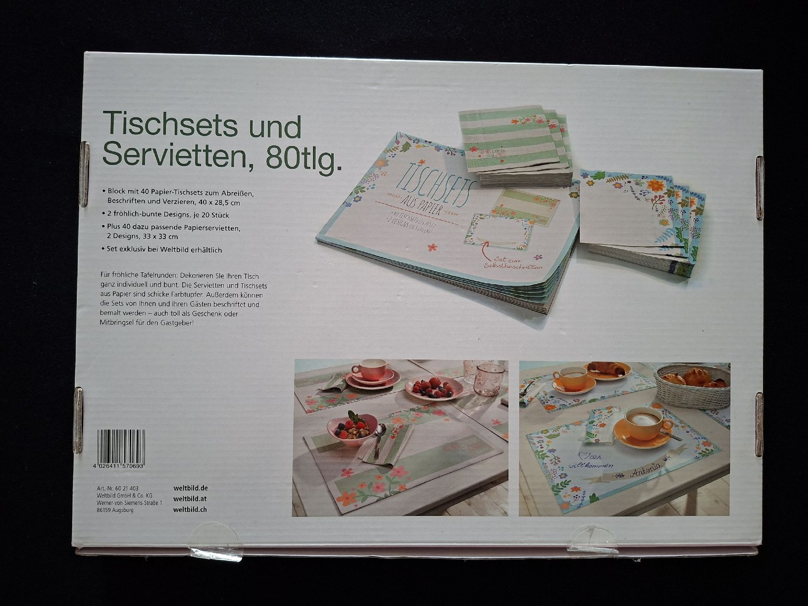 Set di tavolo e panche: Set 40x Servietten und Tischsets – Nuovo (secondo la descrizione) da St. Gallen venduto da Jawals 2