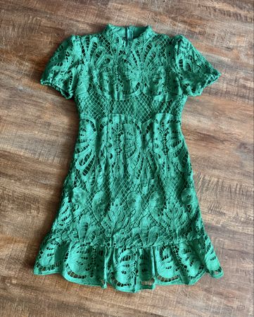 Spitzenkleid Damen grün Grösse S / 36