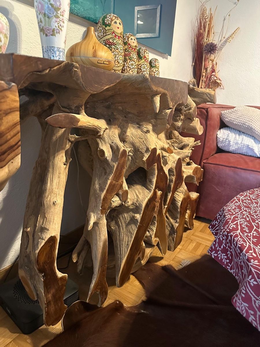 Articoli in legno: Teak Wurzelholz Konsole – Usato da Winterthur venduto da eva_xx5j 2