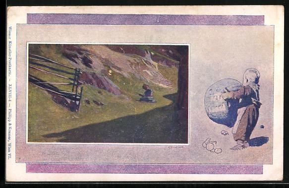 Cartoline postali: Philipp + Kramer Nr. XLVIII-4: Kleinkind – Usato da Berlin venduto da bartko-reher