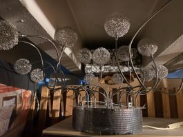 Deckenleuchte Drahtkugeln Design silber guter Zustand