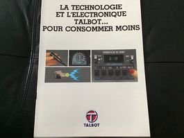 Talbot la Technologie et l‘electronique Prospekt 8 Seiten