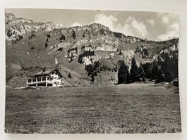 Alte Ansichtskarte Berggasthaus Alpenrösli Mullernalp GL