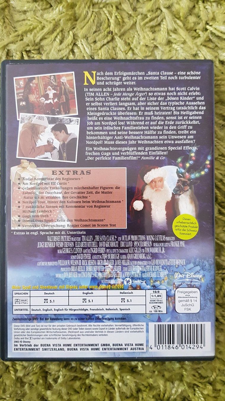 Tutti i DVDs: Santa Clause 2 - Eine noch schönere Bescherung – Usato da Dornach venduto da Letizia1987 1