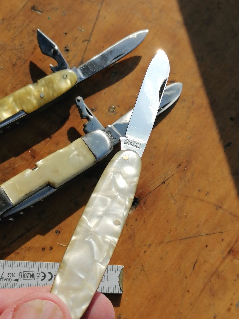 Solingen Accessori: SACKMESSER ALT, EINS MIT GLASSCHNEIDER, 6 STÜCK. – Usato da Maschwanden venduto da OliverM05 3