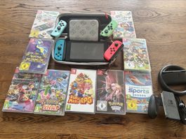 Nintendo Switch mit 9 Spielen