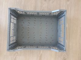 Caisse de rangement Aykasa grise