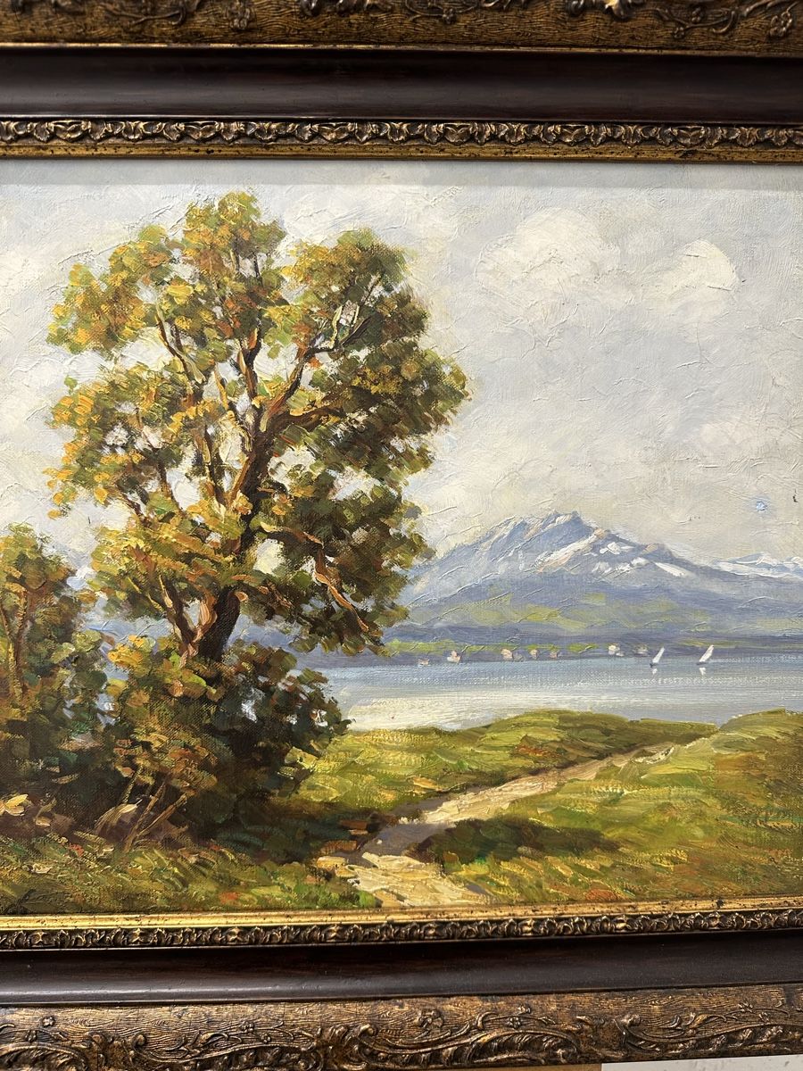 Dipinti: Gemälde mit See und Bergen Landschaft – Usato da Ebikon venduto da Gaenggeliwaar 2
