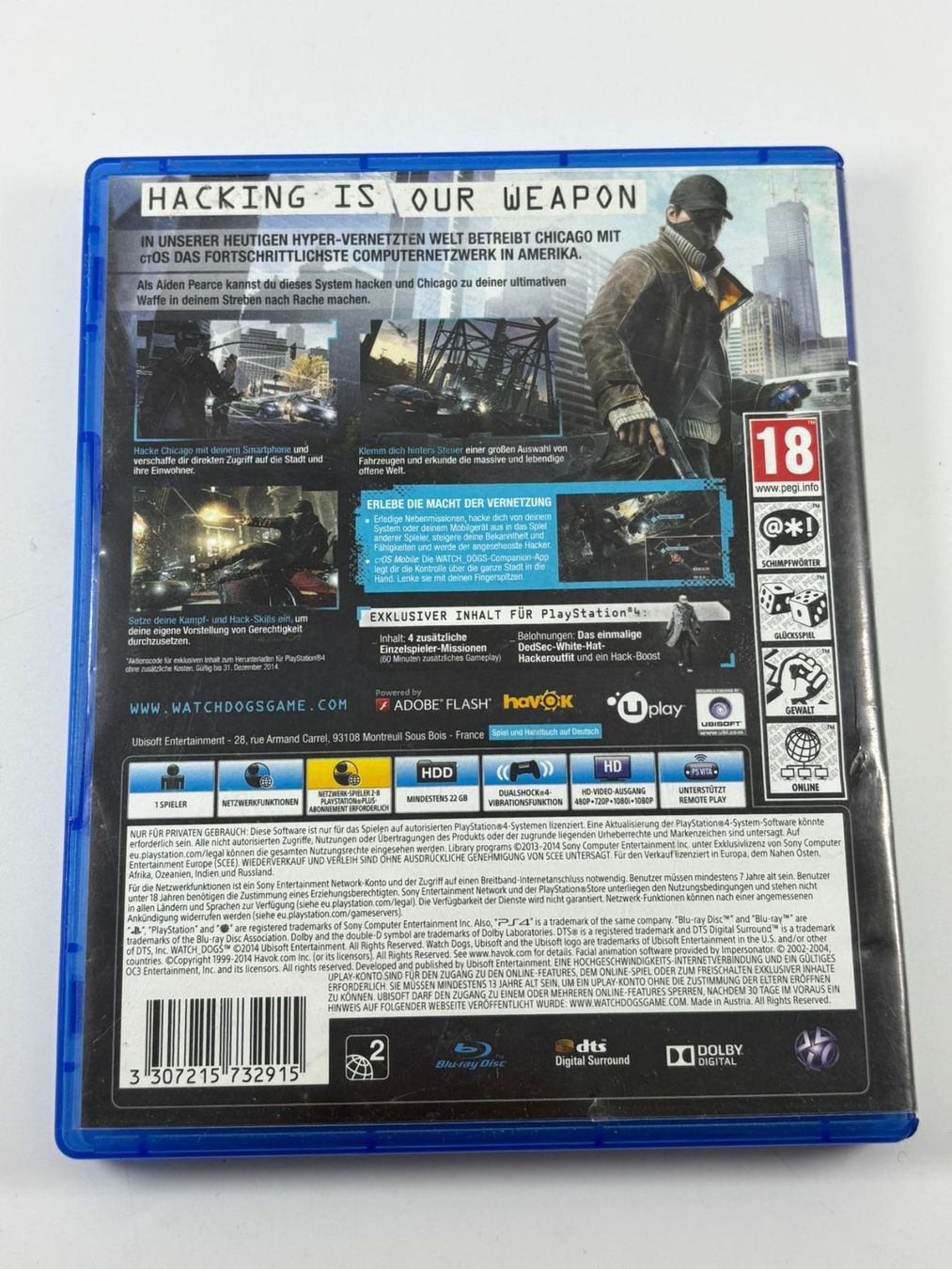 Spiele: Watch Dogs (PS4) – Gebraucht aus Herisau von Seyashop1 2