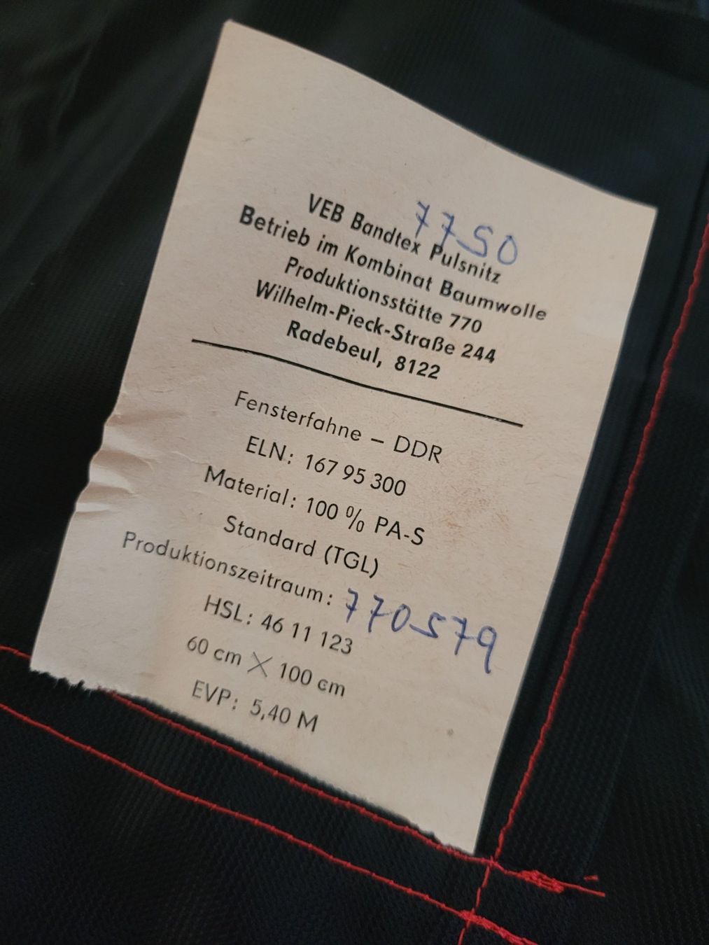 Bandiere: Original DDR Flagge, Fahne – Usato da Kriens venduto da KTP 1