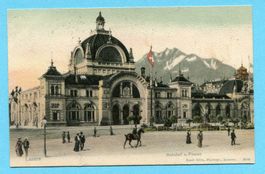 Luzern 1905 - Bahnhof und Pilatus