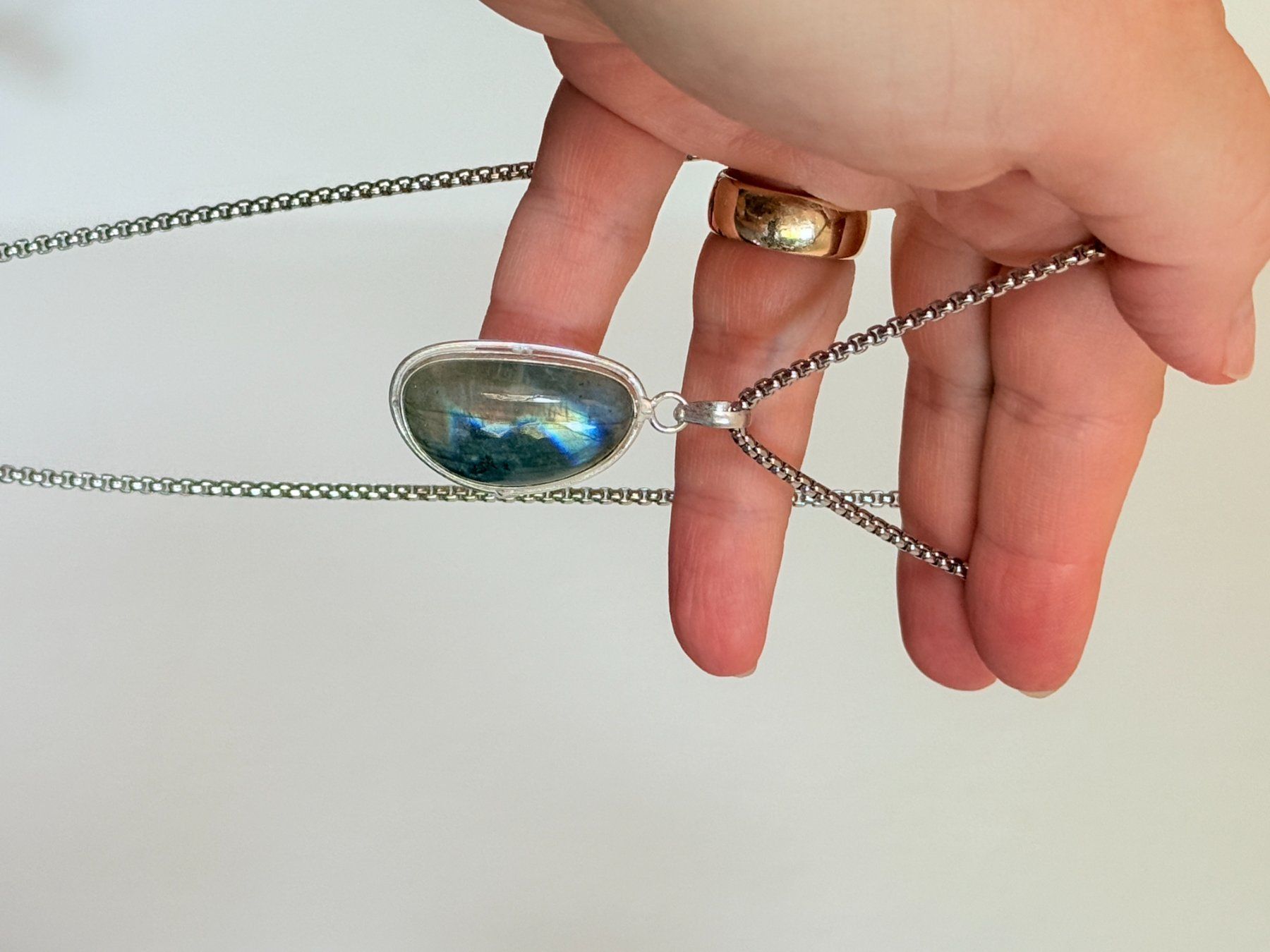 Catenine: Pendentif Labradorite Unique - Bijou Été Bohème – Nuovo e nell'imballaggio originale da Genève venduto da AWWA 8